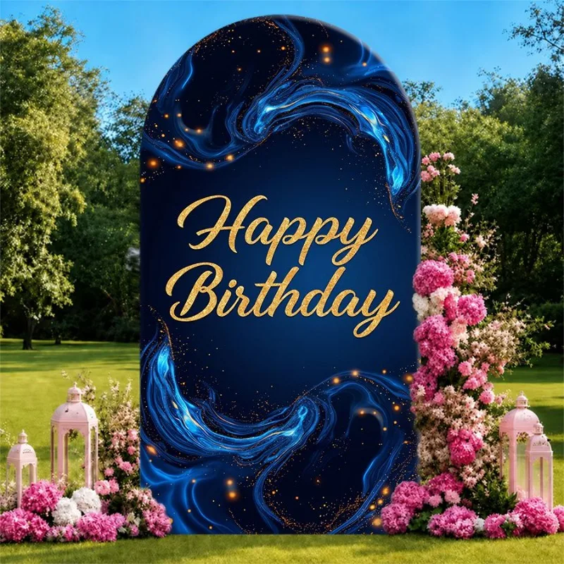 Single Side Arch Backdrop Cover Elegant Blue Cosmic Birthday Background Banner with Golden Script and Sparkling Swirls Perfect
Single Side Arch Backdrop Cover Elegant Blue Cosmic Birthday Background Banner with Golden Script and Sparkling Swirls Perfect