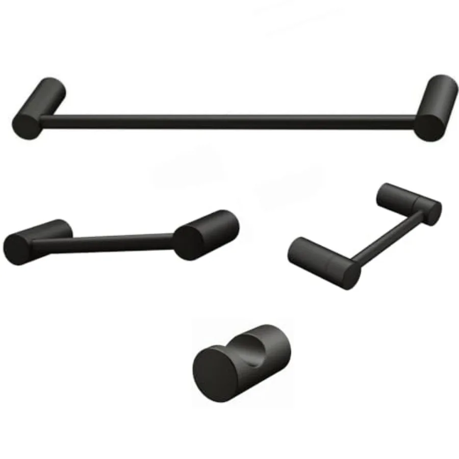 Contemporary Design 4-Piece Bathroom Hardware Accessory Set, Bathset 24 Inch Towel Bar, Hand Towel Bar, Toilet Paper Holder and
Contemporary Design 4-Piece Bathroom Hardware Accessory Set, Bathset 24 Inch Towel Bar, Hand Towel Bar, Toilet Paper Holder and