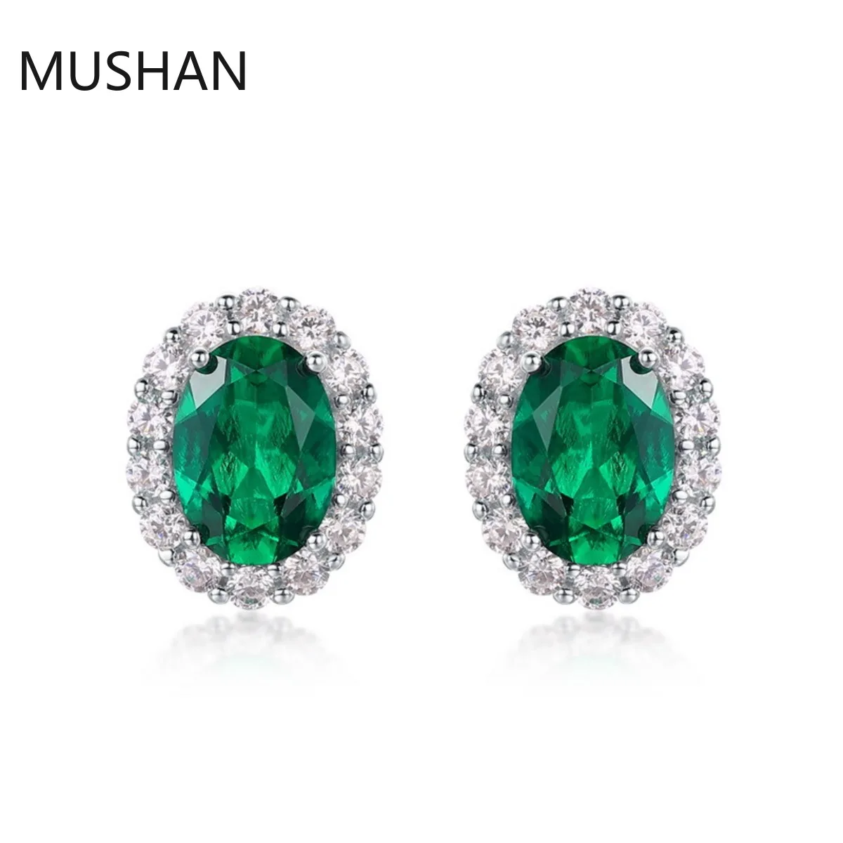 MUSHAN Luxury Jewelry S 925 Sterling Silver Stud Earrings Women GRC Certificated Lab Grown Emerald Earrings Stud Ear Pin Jewelry
MUSHAN Luxury Jewelry S 925 Sterling Silver Stud Earrings Women GRC Certificated Lab Grown Emerald Earrings Stud Ear Pin Jewelry