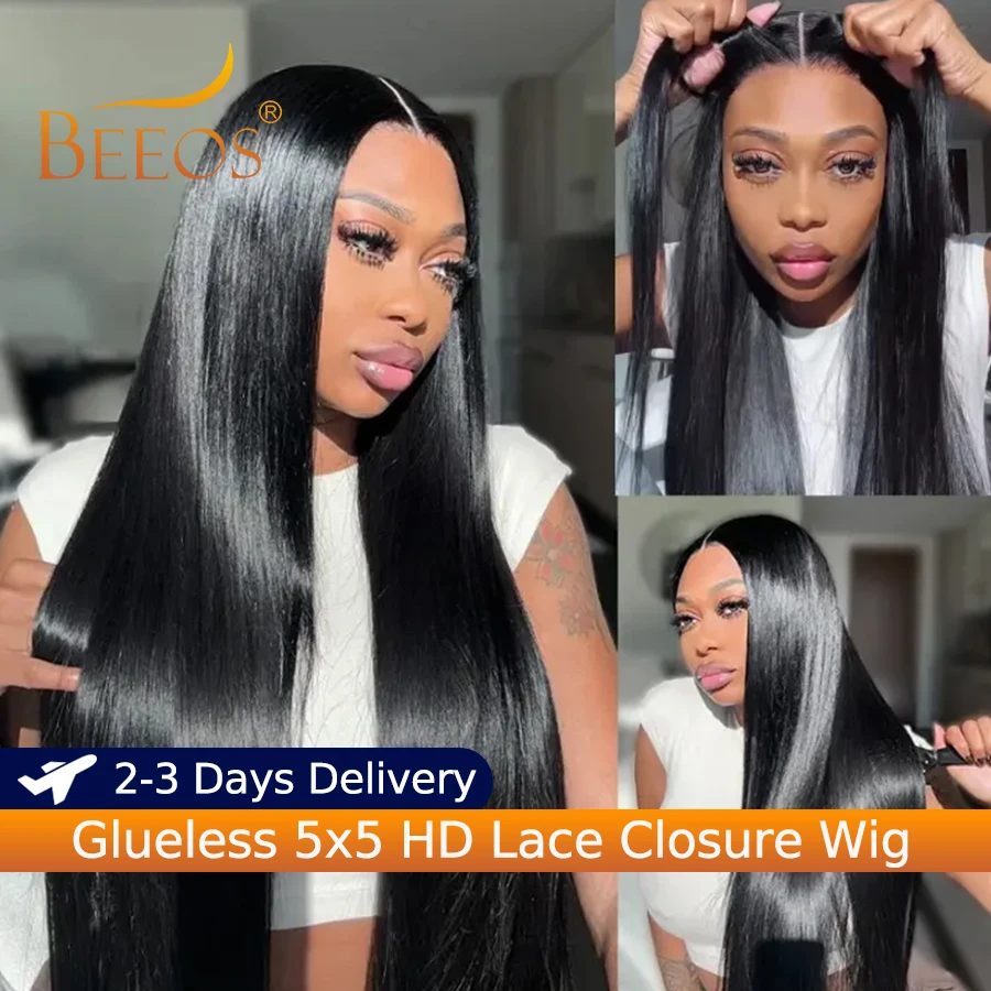 Glueless 5x5 Real HD Transparent Lace Closure Wigs Silky Straight Wigs Human Hair 100% Wear & Go Remy Brazilian Hair For Women
Glueless 5x5 Real HD Transparent Lace Closure Wigs Silky Straight Wigs Human Hair 100% Wear & Go Remy Brazilian Hair For Women