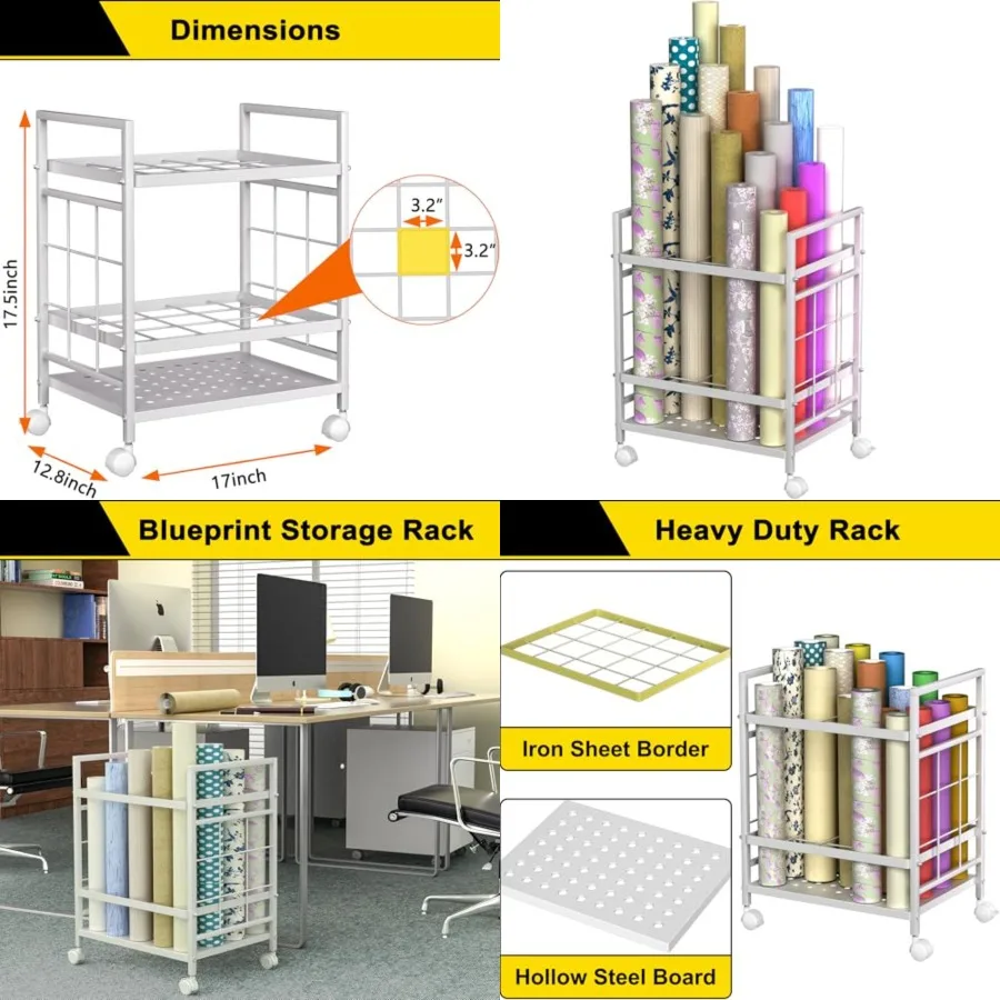 Blueprint Storage Rack Blueprint Holder with Wheels Used for Storing Blueprint/Carpet/Map/Poster/Architectural Construction Pla
Blueprint Storage Rack Blueprint Holder with Wheels Used for Storing Blueprint/Carpet/Map/Poster/Architectural Construction Pla