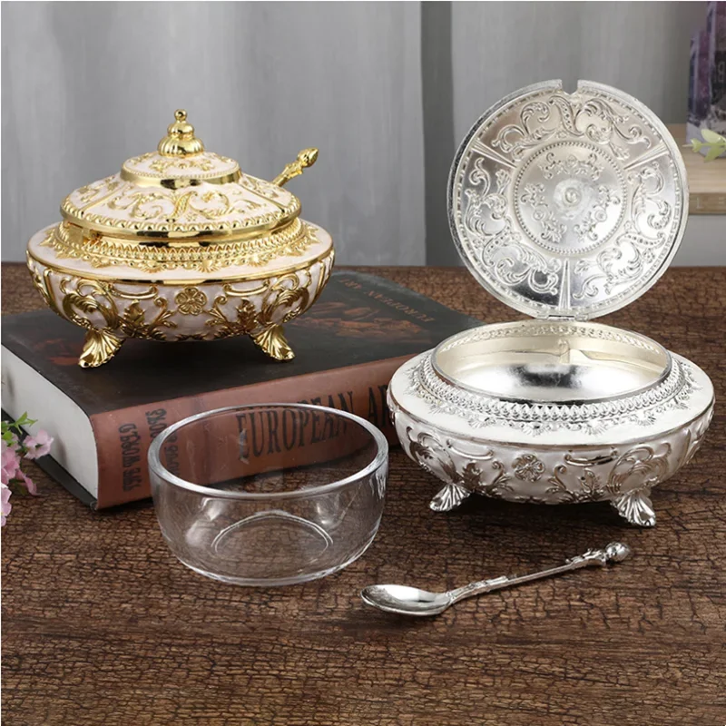 European and American Style Seasoning Pot High-grade Retro Sugar Bowl Kitchen Seasoning Storage Tank Sugar Bottle with Lid
European and American Style Seasoning Pot High-grade Retro Sugar Bowl Kitchen Seasoning Storage Tank Sugar Bottle with Lid