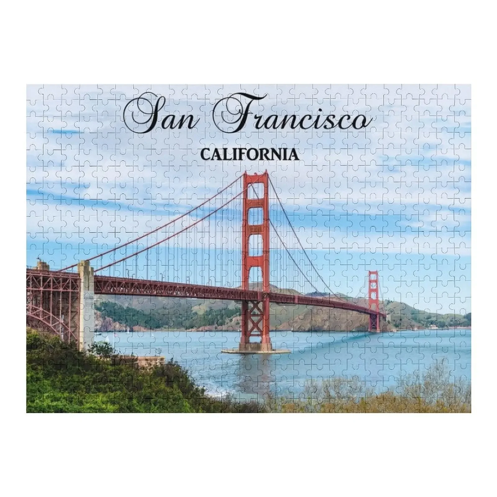 San Fran Iconic Golden Gate Bridge Jigsaw Puzzle Personalized Name Photo Custom Name Wooden Toy Puzzle
San Fran Iconic Golden Gate Bridge Jigsaw Puzzle Personalized Name Photo Custom Name Wooden Toy Puzzle