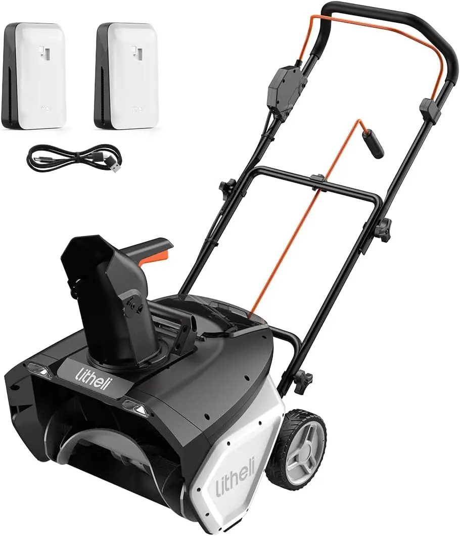 2X20V Cordless Snow Blower, 20-inch Snow Thrower with 4.0Ah Battery, Electric Snow Blowers
2X20V Cordless Snow Blower, 20-inch Snow Thrower with 4.0Ah Battery, Electric Snow Blowers