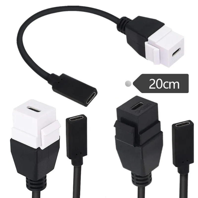 Innovative USB3.1 Type-C Female to Female Connector with Snap-on Panel Wall Socket USB Direct Plug-in Panel with Cable Line
Innovative USB3.1 Type-C Female to Female Connector with Snap-on Panel Wall Socket USB Direct Plug-in Panel with Cable Line