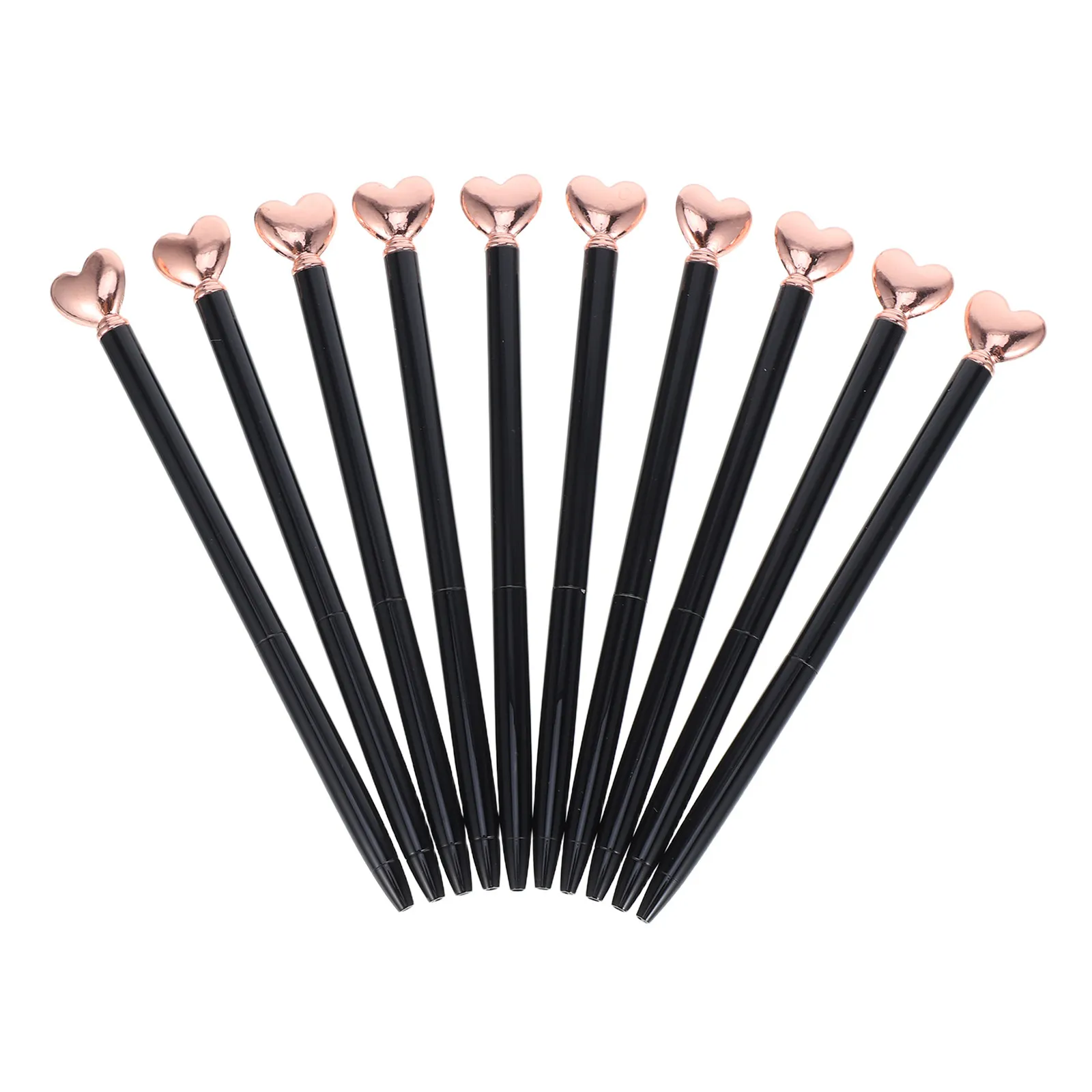 10Pcs Heart Shaped Ballpoint Pens Metal Retractable Smooth Writing for Home Office School Decorative Valentine Wedding Party
10Pcs Heart Shaped Ballpoint Pens Metal Retractable Smooth Writing for Home Office School Decorative Valentine Wedding Party