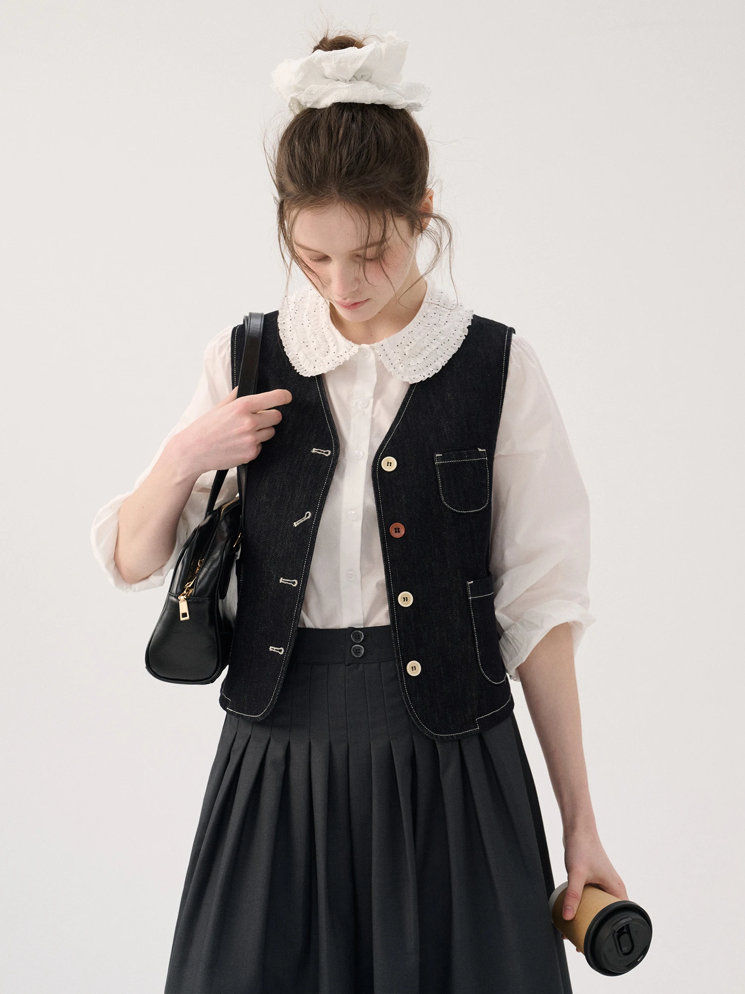 Sullenger Spring Layering Original Jeans Color Blo Button Women's V-ne Irregular Button Hole ket Vest French Sle Cot...
Sullenger Spring Layering Original Jeans Color Blo Button Women's V-ne Irregular Button Hole ket Vest French Sle Cot...