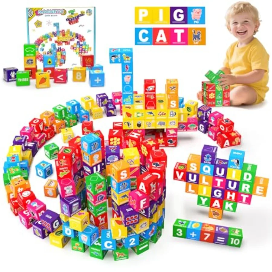Magnetic Blocks for Toddlers 1-3, 1.4 inch Large Building Blocks Number ABC Learning Toys for 1 2 3 4 5+ Year Old Boys Girls Ed
Magnetic Blocks for Toddlers 1-3, 1.4 inch Large Building Blocks Number ABC Learning Toys for 1 2 3 4 5+ Year Old Boys Girls Ed
