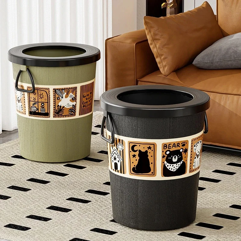 Vintage Open Top Trash Can Thickened Large Capacity Waste Bin Press Ring For Kitchen Bathroom Living Room Dorm For Families
Vintage Open Top Trash Can Thickened Large Capacity Waste Bin Press Ring For Kitchen Bathroom Living Room Dorm For Families