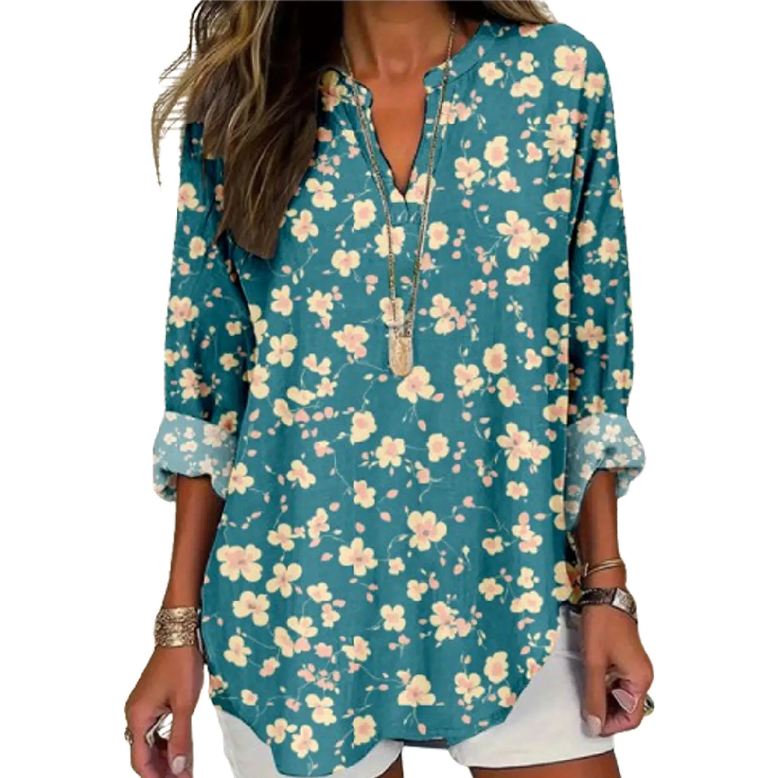 Boho Floral Linen Shirt for Women V Neck Long Sleeve Blouse Vintage Printed Casual Loose Fit Fall Tunic Tops
Boho Floral Linen Shirt for Women V Neck Long Sleeve Blouse Vintage Printed Casual Loose Fit Fall Tunic Tops