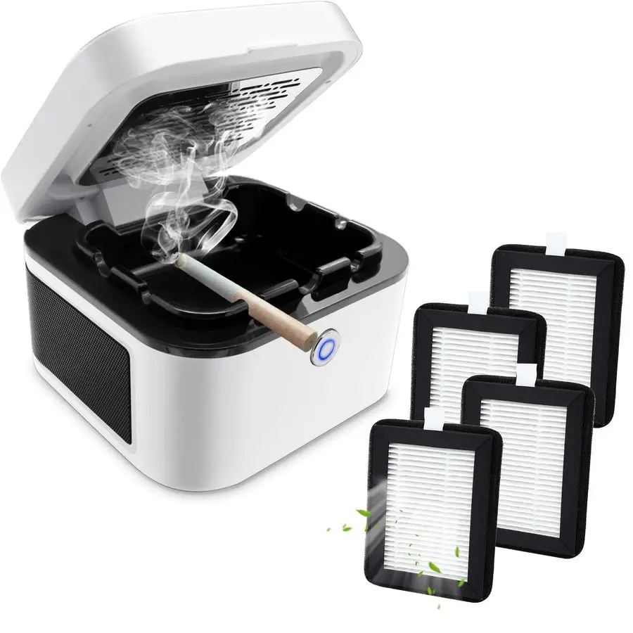 Ashtray, Multifunctional Ashtray, Ash Purifier,with 4 HEPA Filter,Reduce Smoke, USB Charging for Home, Car or Office White
Ashtray, Multifunctional Ashtray, Ash Purifier,with 4 HEPA Filter,Reduce Smoke, USB Charging for Home, Car or Office White