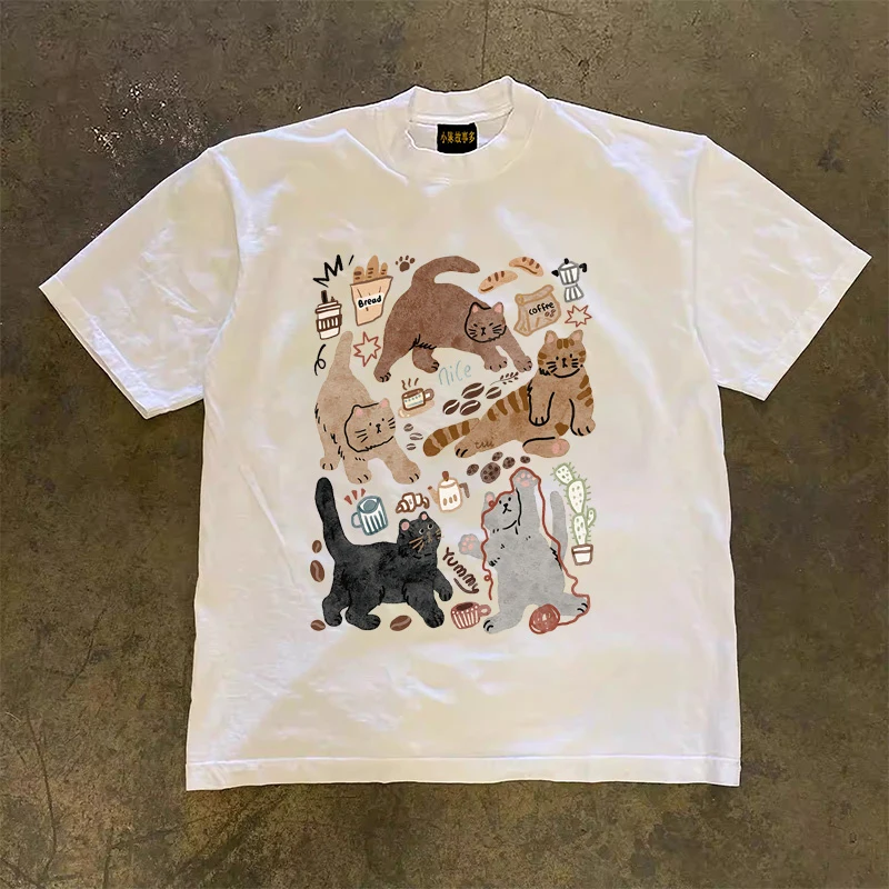 Pure Cotton Short Sleeve T-Shirt 3A260g Double Thread Loose Fit Unisex American Retro Style Heavyweight Couple's T-Shirt
Pure Cotton Short Sleeve T-Shirt 3A260g Double Thread Loose Fit Unisex American Retro Style Heavyweight Couple's T-Shirt