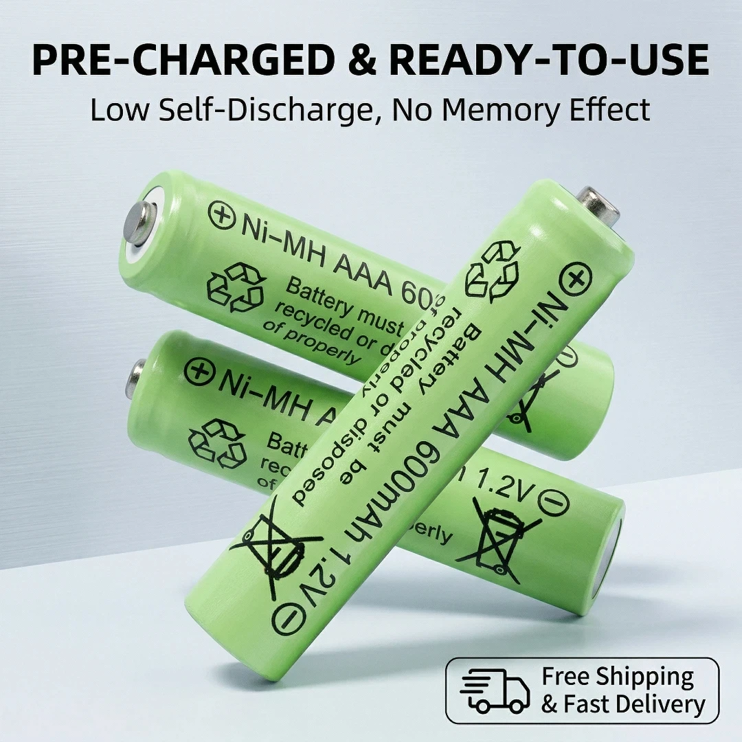 1.2V AAA NiMH Rechargeable Batteries 600mAh R03 Ni-MH Battery for AC Remote Control Toy Car Scale Shaver AAA Triple A Cell
1.2V AAA NiMH Rechargeable Batteries 600mAh R03 Ni-MH Battery for AC Remote Control Toy Car Scale Shaver AAA Triple A Cell