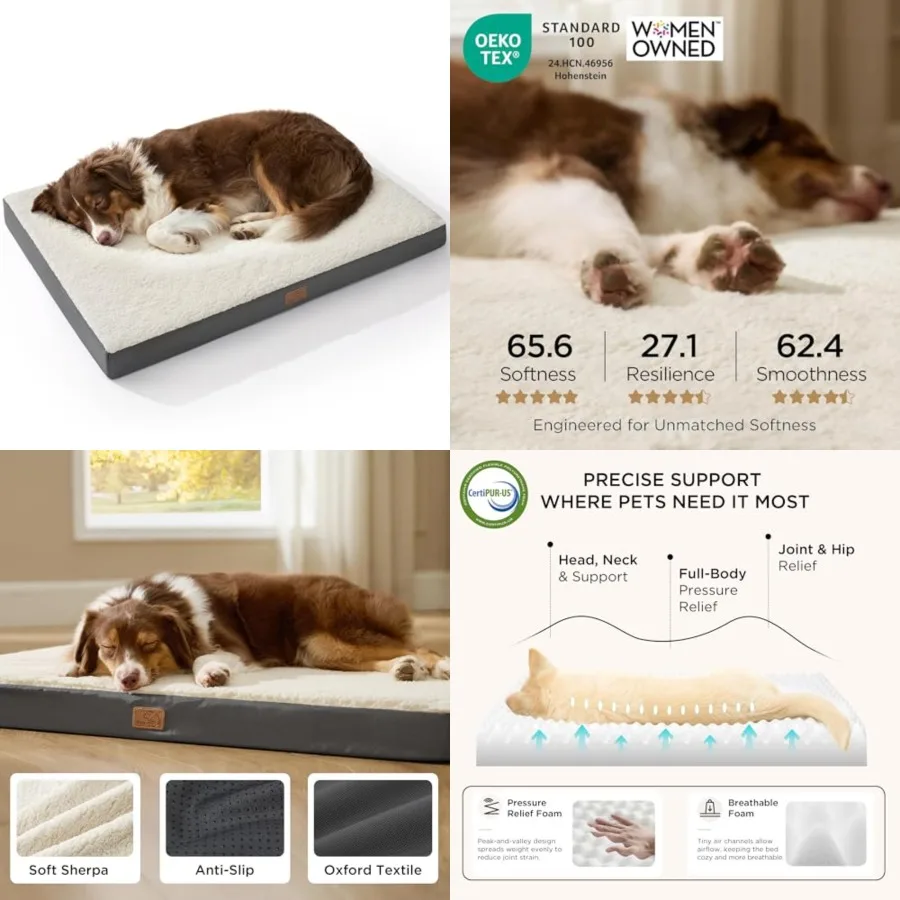 Dog Beds Large Sized Dog - Comfy Flat Pet Beds with Removable Washable Cover, Orthopedic Egg Crate Foam Puppy Mat, Suitable for
Dog Beds Large Sized Dog - Comfy Flat Pet Beds with Removable Washable Cover, Orthopedic Egg Crate Foam Puppy Mat, Suitable for
