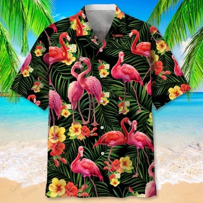 Fashion Mens Summer Hawaiian Shirt Flamingo 3d Print Shirt Short Sleeve Casual Beach Shirts Holiday Blouse Men clothing Floral
Fashion Mens Summer Hawaiian Shirt Flamingo 3d Print Shirt Short Sleeve Casual Beach Shirts Holiday Blouse Men clothing Floral