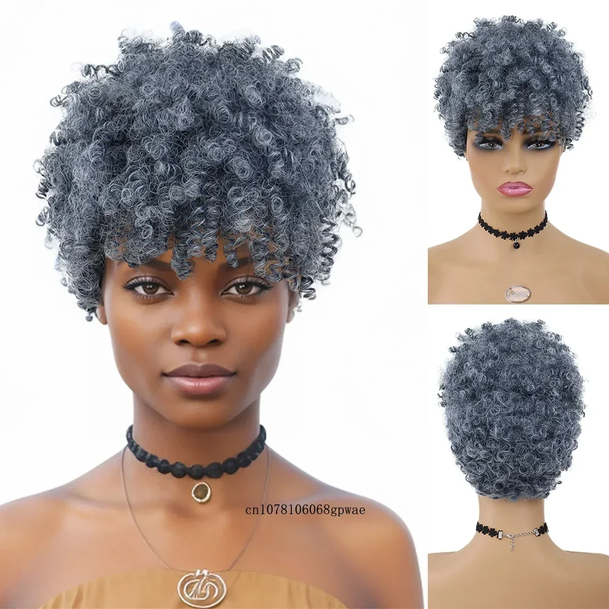 Синтетические короткие афро-кудрявые вьющиеся парики для чернокожих женщин, серая стрижка пикси, бесклеевая замена волос, парик для повседневной вечеринки, термостойкий
Синтетические короткие афро-кудрявые вьющиеся парики для чернокожих женщин, серая стрижка пикси, бесклеевая замена волос, парик для повседневной вечеринки, термостойкий