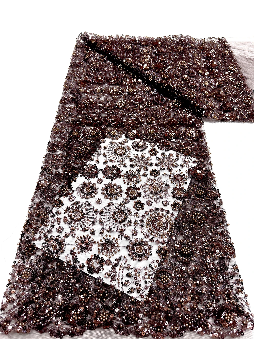 5 Yards African Groom Sequins Lace Fabric High Quality French Embroidery Heavy Beads for Nigerian Sewing And Bridal Gown Making
5 Yards African Groom Sequins Lace Fabric High Quality French Embroidery Heavy Beads for Nigerian Sewing And Bridal Gown Making