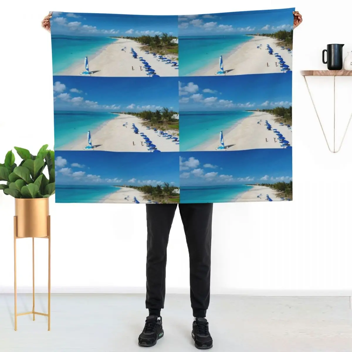 Looking east along Grace bay Beach Providenciales TCI Throw Blanket Travel Size Cozy Blanket for Plane Train
Looking east along Grace bay Beach Providenciales TCI Throw Blanket Travel Size Cozy Blanket for Plane Train