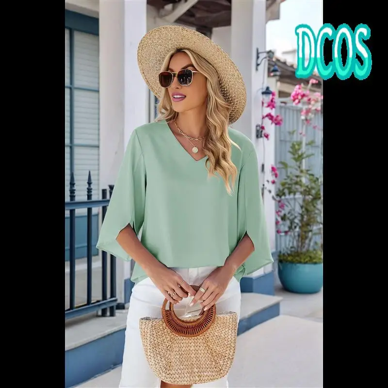 DCOS-Women Blouses Dressy Casual 1/2 Sleeve Tops Business Work Chiffon Office V Neck Shirts
DCOS-Women Blouses Dressy Casual 1/2 Sleeve Tops Business Work Chiffon Office V Neck Shirts