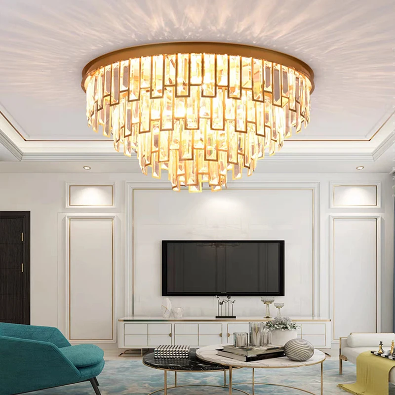 Crystal Ceiling Lights Gold Luxury New Remote Control LED Lamps for Ceiling Modern Lighting for Dining Room Decor Home Lustres
Crystal Ceiling Lights Gold Luxury New Remote Control LED Lamps for Ceiling Modern Lighting for Dining Room Decor Home Lustres