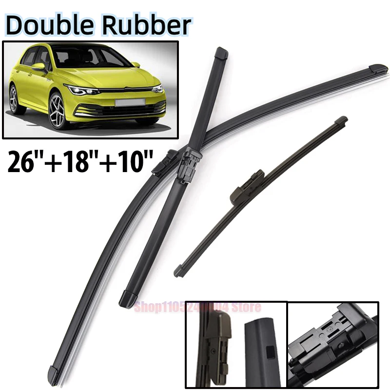 Front & Rear Wiper Blades Set For VW Golf 8 2020 - 2025 Windshield Windscreen Window Rain Car Brushes 26"+18"+10"
Front & Rear Wiper Blades Set For VW Golf 8 2020 - 2025 Windshield Windscreen Window Rain Car Brushes 26"+18"+10"