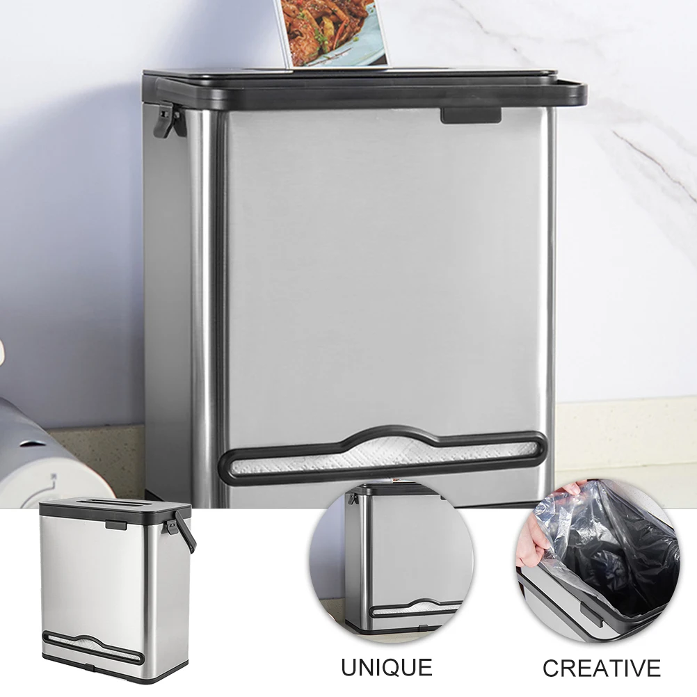 Wall Mount Trash Can Stainless Steel Thickened Resistant Falling Practical Workmanship Smooth Surface Creative Design
Wall Mount Trash Can Stainless Steel Thickened Resistant Falling Practical Workmanship Smooth Surface Creative Design