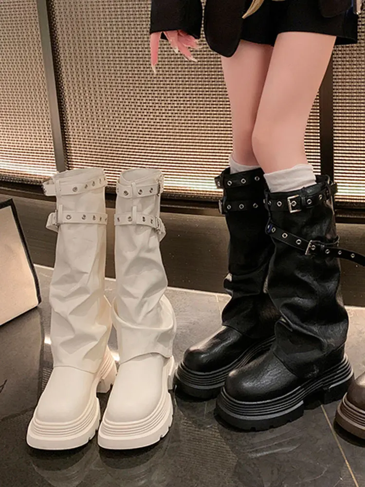 Black Retro British Style Thick Bottom Long Boots Women's Autumn Winter Fashion Boots Knight Style High Top Ultrafiber Boots
Black Retro British Style Thick Bottom Long Boots Women's Autumn Winter Fashion Boots Knight Style High Top Ultrafiber Boots