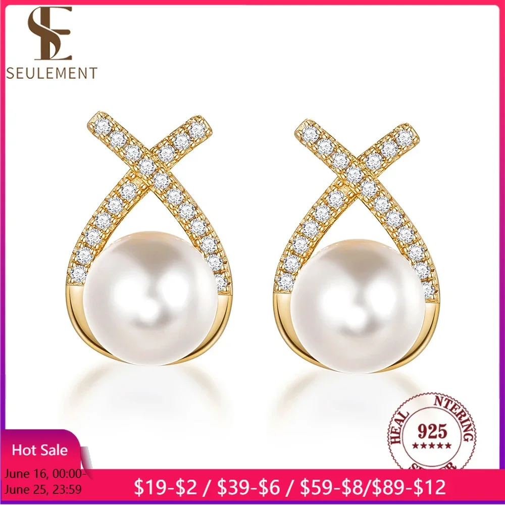 Seulement 925 Sterling Silver Earrings Inlaid with Zircon Pearl Earrings Charm Jewelry Accessories for Women Gift Engagement Wed
Seulement 925 Sterling Silver Earrings Inlaid with Zircon Pearl Earrings Charm Jewelry Accessories for Women Gift Engagement Wed