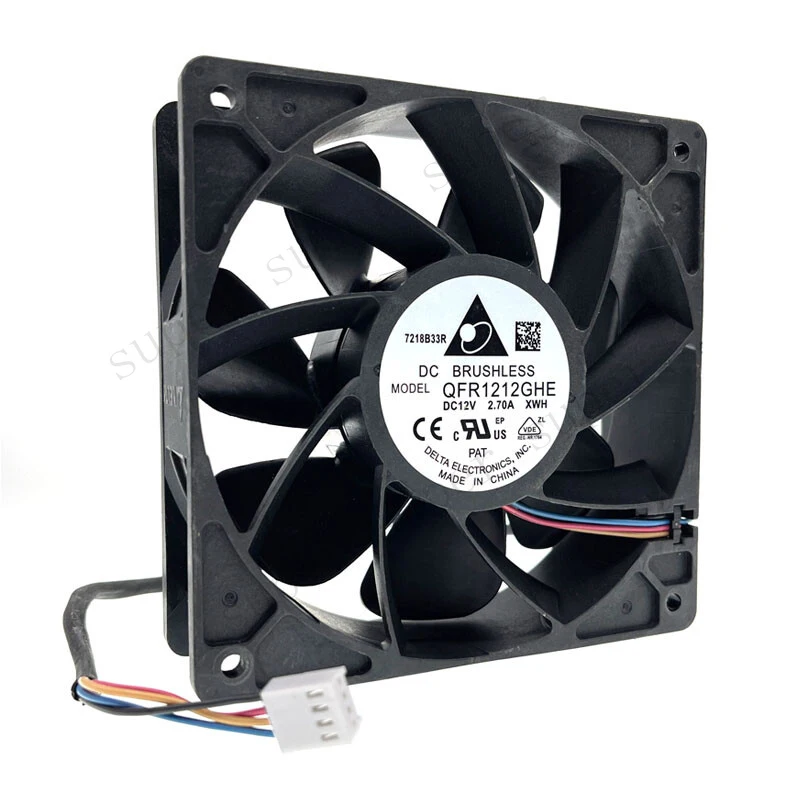 Высокоскоростной вентилятор охлаждения для GPU-майнеров S+ Delta QFR1212GHE, 120x120x38 мм, 6000 об/мин
Высокоскоростной вентилятор охлаждения для GPU-майнеров S+ Delta QFR1212GHE, 120x120x38 мм, 6000 об/мин