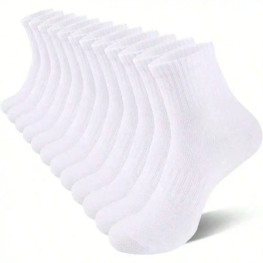 10 Pairs Men White Ribbed Mid Calf Socks Lightweight Casual Summer Socks
10 Pairs Men White Ribbed Mid Calf Socks Lightweight Casual Summer Socks