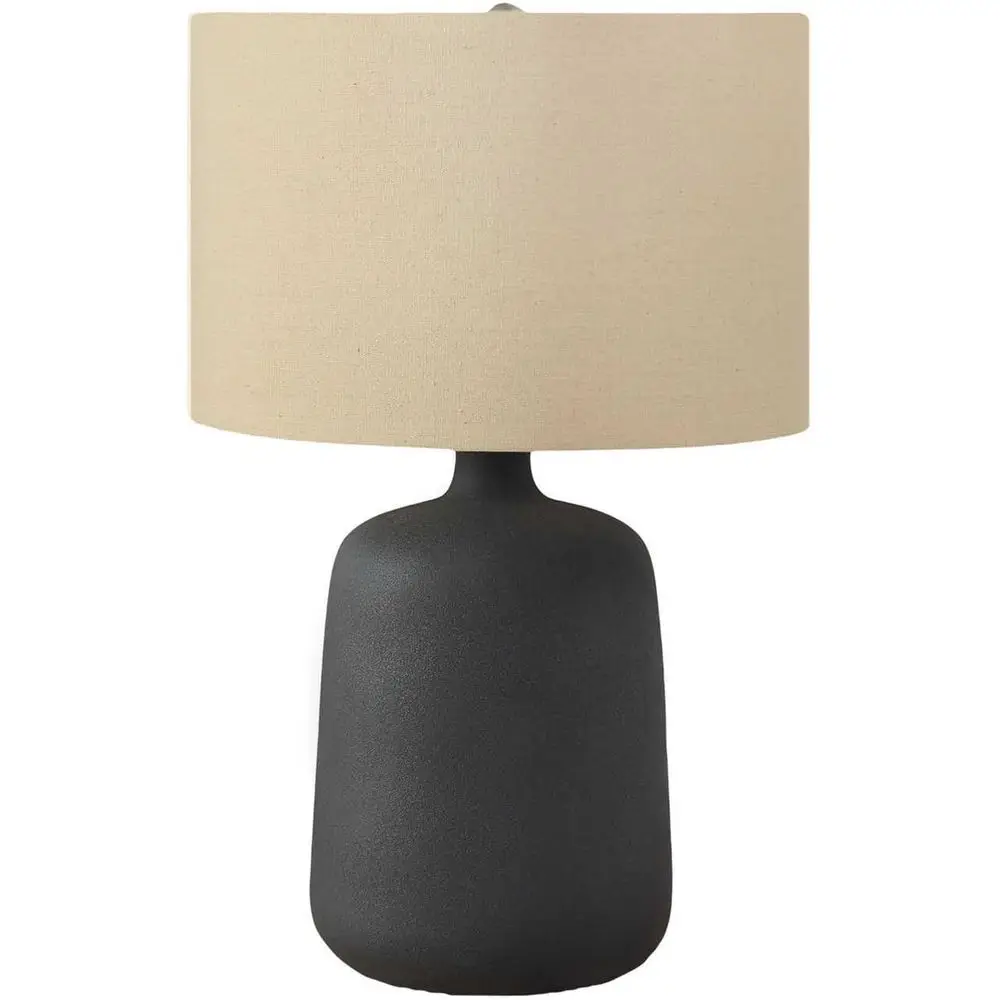 Modern Black Table Lamp with Beige Shade, Contemporary Style
Modern Black Table Lamp with Beige Shade, Contemporary Style