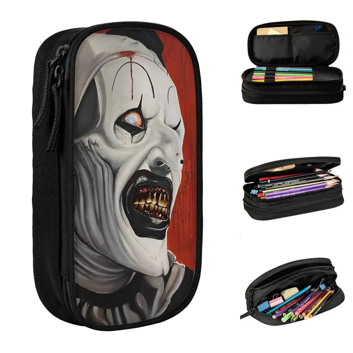 Terrifier Horror Clown Pencil Case New Pen Bags Student Big Capacity Students School Gifts Pencil Box
Terrifier Horror Clown Pencil Case New Pen Bags Student Big Capacity Students School Gifts Pencil Box