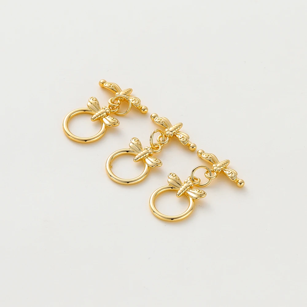 4 Sets Dragonfly O Toggle Clasps 14K/18K Gold Color Plated Brass for DIY Bracelet Necklace Jewelry Making Accessories Wholesale
4 Sets Dragonfly O Toggle Clasps 14K/18K Gold Color Plated Brass for DIY Bracelet Necklace Jewelry Making Accessories Wholesale