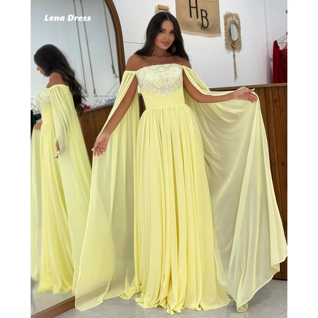 Lena Custom Made Elegant Party Dresses for Wedding Woman Chiffon Elegant Dress Luxury Wedding Guest Yellow Ball Gowns Shiny Prom
Lena Custom Made Elegant Party Dresses for Wedding Woman Chiffon Elegant Dress Luxury Wedding Guest Yellow Ball Gowns Shiny Prom