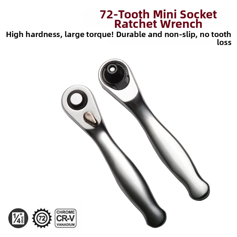 Mini Ratchet Wrench 1 4 Inch Drive 72 Tooth Dual Direction Quick Release Socket Wrench Compact Hand Tool for Repair DIY Use
Mini Ratchet Wrench 1 4 Inch Drive 72 Tooth Dual Direction Quick Release Socket Wrench Compact Hand Tool for Repair DIY Use