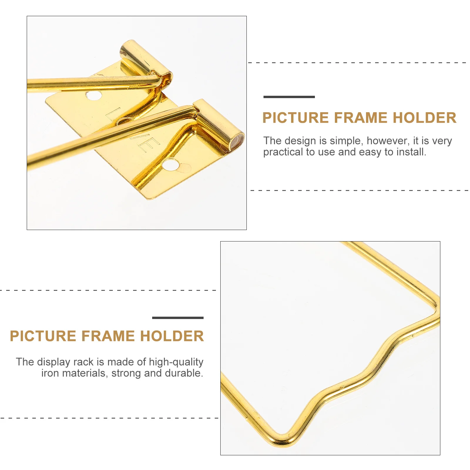 8pcs 8 Gold Iron Photo Frame Holders Durable Desk Brackets For Picture St Display Rack Supporting Bracket Accessories
8pcs 8 Gold Iron Photo Frame Holders Durable Desk Brackets For Picture St Display Rack Supporting Bracket Accessories