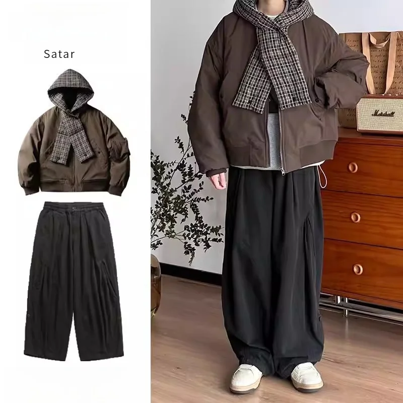 Теплый клетчатый шарф, хлопковое пальто Jaet ex, свободное пальто с капюшоном, осенние длинные брюки све, комплект из полиэфирного волокна в стиле ретро
Теплый клетчатый шарф, хлопковое пальто Jaet ex, свободное пальто с капюшоном, осенние длинные брюки све, комплект из полиэфирного волокна в стиле ретро