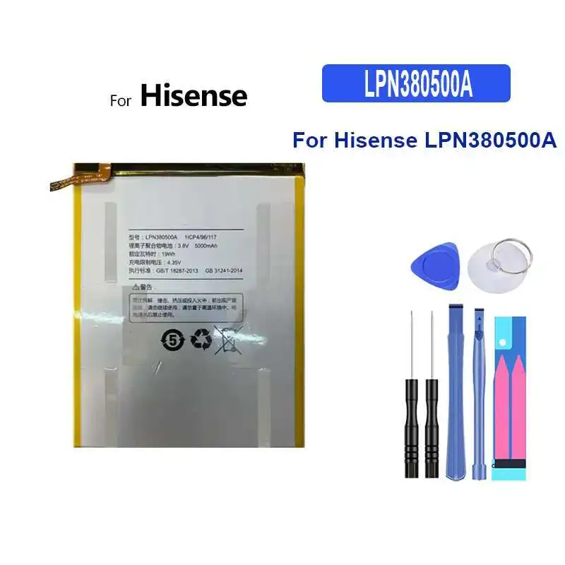 For Hisense LPN380500A High-Efficiency 5000mAh Mobile Phone Battery High Capacity
For Hisense LPN380500A High-Efficiency 5000mAh Mobile Phone Battery High Capacity