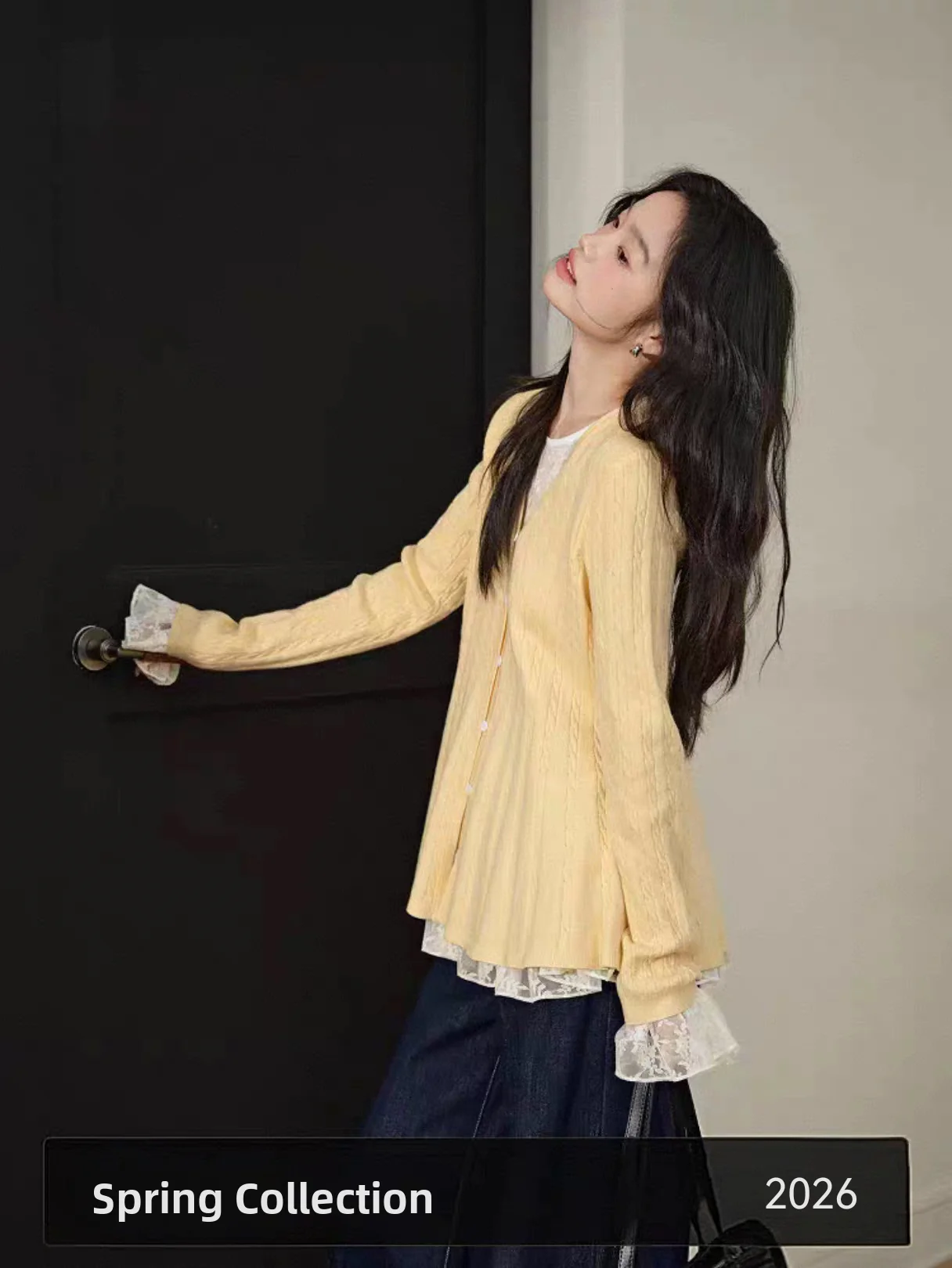 Yellow Knitted Sweater Lace Top Two-Piece Set Women's Spring New Sle Layered irt Autumn Faion Commute Regular Fit Long ...
Yellow Knitted Sweater Lace Top Two-Piece Set Women's Spring New Sle Layered irt Autumn Faion Commute Regular Fit Long ...