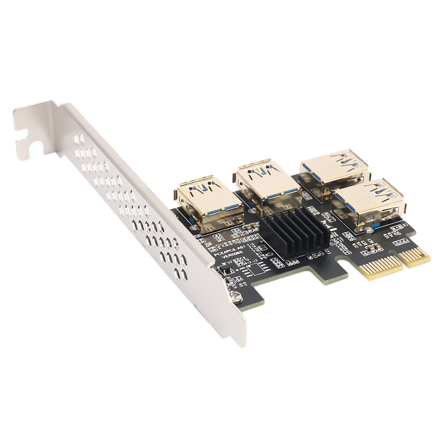 Стабильная новая плата-адаптер PCIe 4X с 4 портами, PCI-E 1X на 4 USB 3.0, удлинитель для видеокарты (GPU Riser Extender) для Ethereum ETH/Monero
Стабильная новая плата-адаптер PCIe 4X с 4 портами, PCI-E 1X на 4 USB 3.0, удлинитель для видеокарты (GPU Riser Extender) для Ethereum ETH/Monero