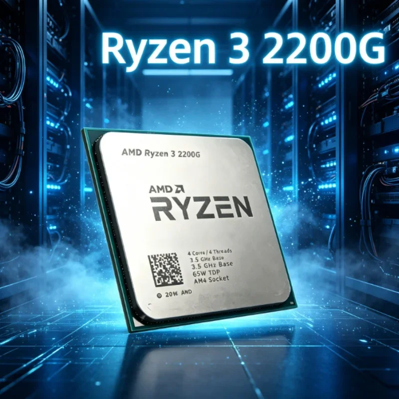 Radeon Vega 8 Graphics AMD Ryzen 3 2200G CPU 4 Core 4 Thread 3.5GHz Socket AM4 65W Entry Gaming Desktop APU