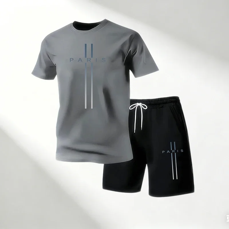 Fashion Casual Mens T-Shirts Sets Short Sleeve T-Shirt+Sports Shorts Quick Dry Summer Home Outdoor Running Suit 2 Piece Hot Sale
Fashion Casual Mens T-Shirts Sets Short Sleeve T-Shirt+Sports Shorts Quick Dry Summer Home Outdoor Running Suit 2 Piece Hot Sale