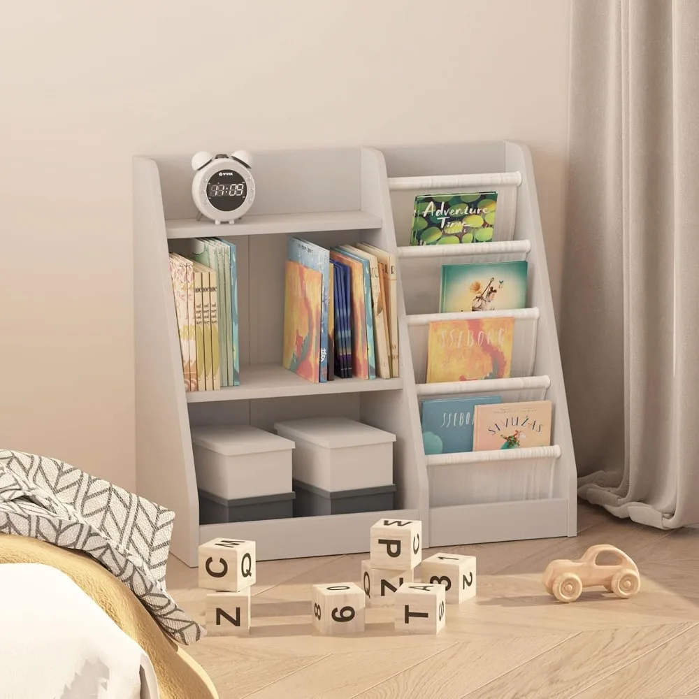 Display Toy Storage Organizer 4 Tier 5 Sling Deep Sleeves Classroom Bedroom Nursery Playroom Wood (Grey), Children Cabinets
Display Toy Storage Organizer 4 Tier 5 Sling Deep Sleeves Classroom Bedroom Nursery Playroom Wood (Grey), Children Cabinets