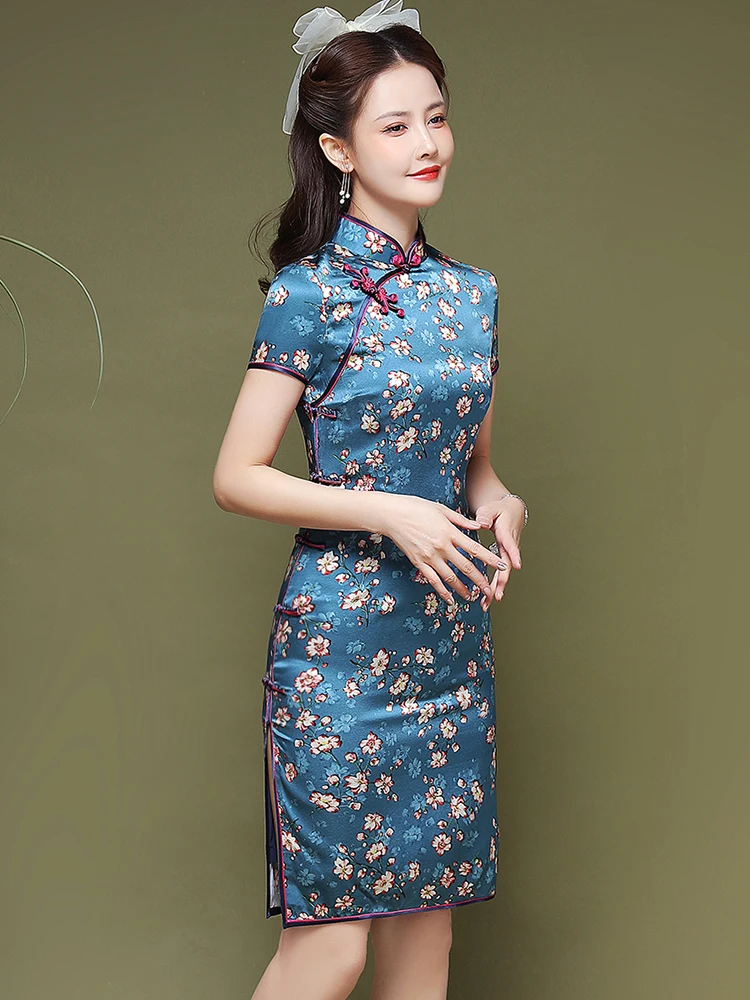 Современное шелковое платье миди для молодых женщин: модное, элегантное, больших размеров, с коротким рукавом, летнее
Современное шелковое платье миди для молодых женщин: модное, элегантное, больших размеров, с коротким рукавом, летнее