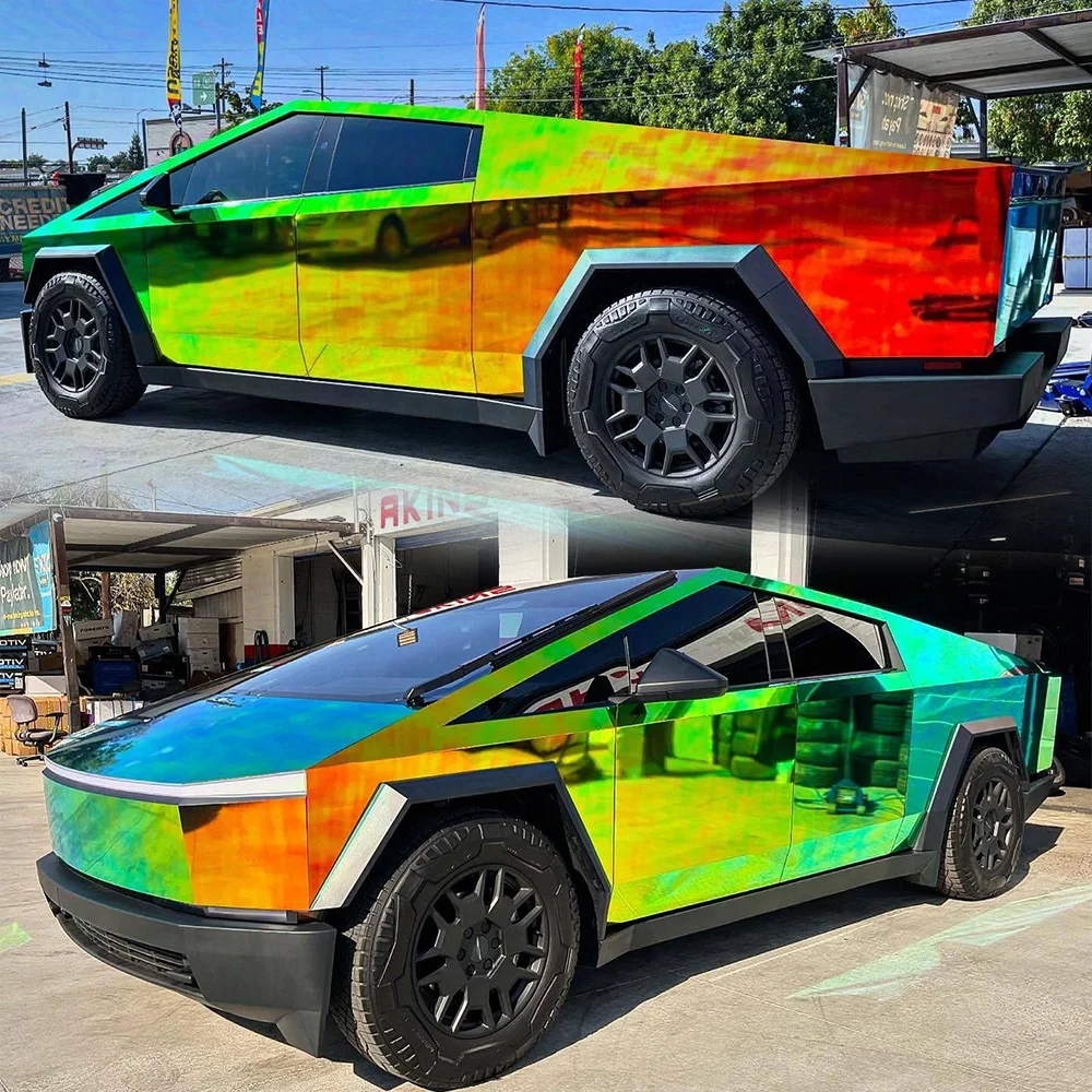 For Tesla Cybertruck 2024-2026 Pre-cut PPF DIY Chameleon Gradient PET Paint Protection Film Color Changing Film Anti-Scratch Bra
For Tesla Cybertruck 2024-2026 Pre-cut PPF DIY Chameleon Gradient PET Paint Protection Film Color Changing Film Anti-Scratch Bra