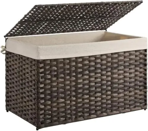 Foldable Storage Basket with Lid - 42.3 Gal, Brown
Foldable Storage Basket with Lid - 42.3 Gal, Brown