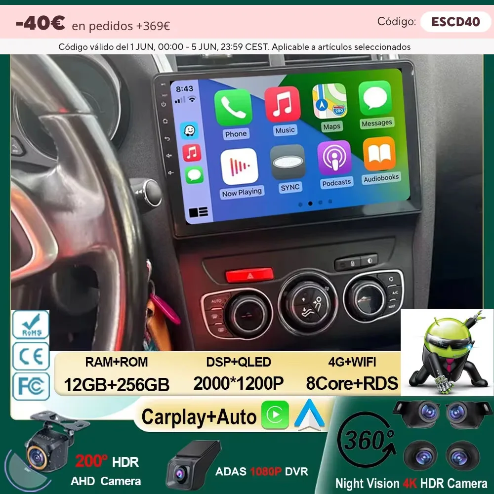 Автомобиль Android 13 для Citroen C4 C4L DS4 2013-2017 Сенсорный экран WIFI Автомобильный Bluetooth-монитор Навигация Стерео Радио QLED
Автомобиль Android 13 для Citroen C4 C4L DS4 2013-2017 Сенсорный экран WIFI Автомобильный Bluetooth-монитор Навигация Стерео Радио QLED