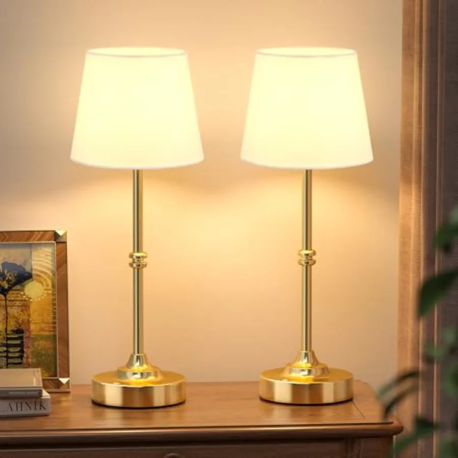 Rechargeable Cordless Table Lamp Gold 4000mAh Battery Operated Lamp, 3000K Warm Light, Touch Control Stepless Dimming, for Beds
Rechargeable Cordless Table Lamp Gold 4000mAh Battery Operated Lamp, 3000K Warm Light, Touch Control Stepless Dimming, for Beds