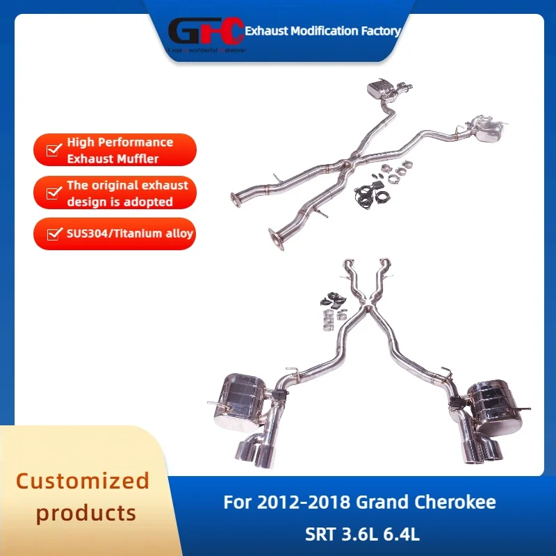 GFC SUS304 Catback Exhaust Muffler for Jeep Cherokee SRT 3.6L 6.4L 2012-2018 High-Performance Electronic Valve Car Accessories
GFC SUS304 Catback Exhaust Muffler for Jeep Cherokee SRT 3.6L 6.4L 2012-2018 High-Performance Electronic Valve Car Accessories