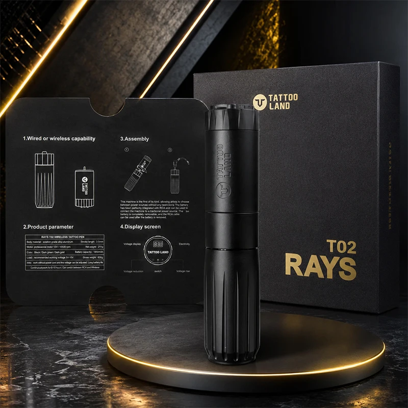 RAYS TO2 Wireless Tattoo Pen, 1800mAh Rechargeable Permanent Makeup Machine for Body Art Professional Tattoo Supply
RAYS TO2 Wireless Tattoo Pen, 1800mAh Rechargeable Permanent Makeup Machine for Body Art Professional Tattoo Supply